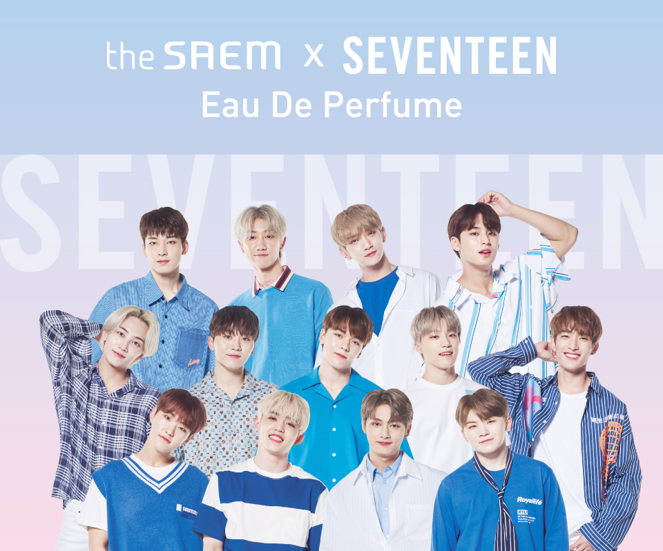 韓国コスメブランド「the SAEM」× 韓国ボーイズグループ「SEVENTEEN」のコラボフレグランス発売記念！ 大阪・堂島にPOP  UPカフェ、12/5 オープン メンバー等身大パネルと撮影できるフォトスポットやフレグランスをイメージしたスイーツも PRでっせ